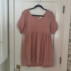 Altar’d State pink baby doll mini dress